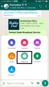 whatsapp payment settings