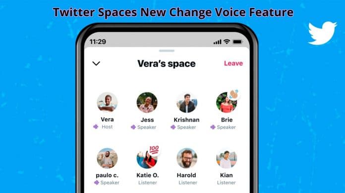 twitter-spaces Change voice
